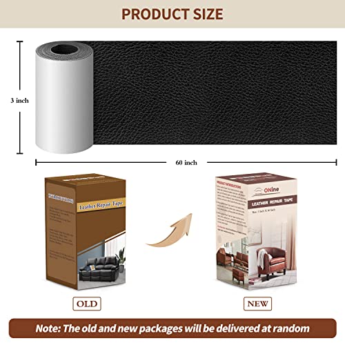 Image of Leather Repair Tape 3X60 inch Patch Leather Adhesive for Sofas, Car Seats, Handbags, Jackets,First Aid Patch (Wine red)