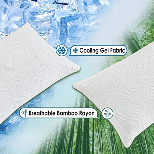 BETU-Pillows-Shredded-Memory-Foam-Pillow-with-Adjustable-Loft-Perfect-for-Stomach-Back-Side-Sleepers-Breathable-Washbale-Bamboo-Cooling-Bed-Pillow-Cover-CertiPUR-US-Queen-Size-1-Pack