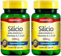 Silício - 2 unidades de 60 cápsulas - Maxinutri