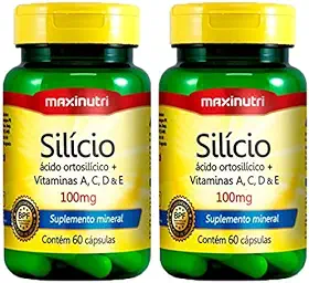 Silício - 2 unidades de 60 cápsulas - Maxinutri
