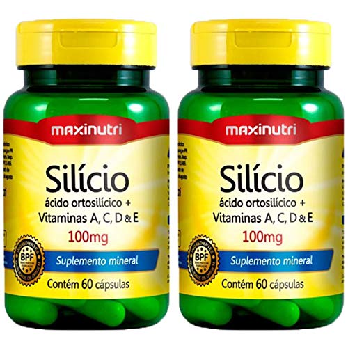 Silício - 2 unidades de 60 cápsulas - Maxinutri