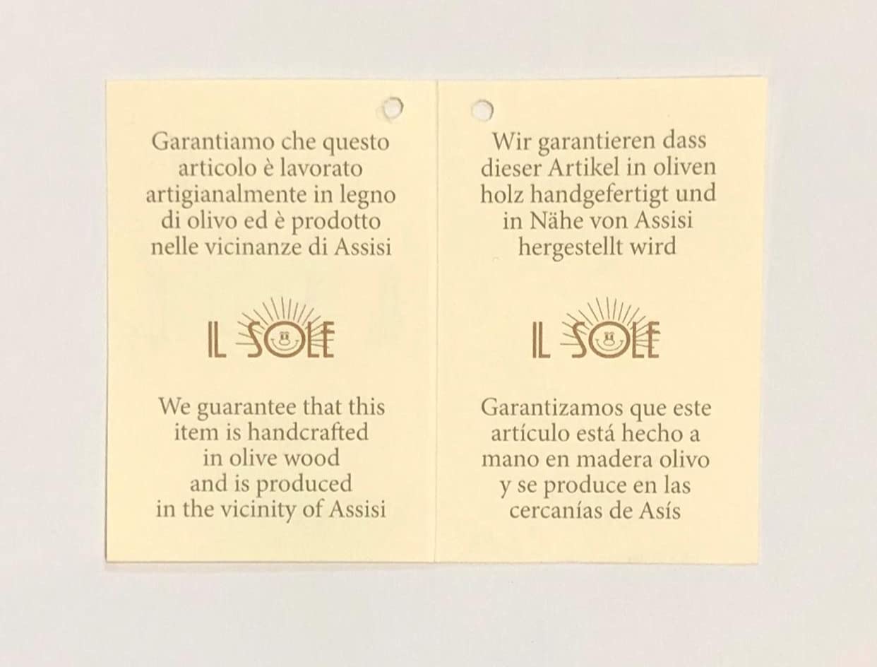 IL SOLE Croce di San Francesco d'Assisi in Legno di ulivo Tau 2,5 cm Lotto 30 pz