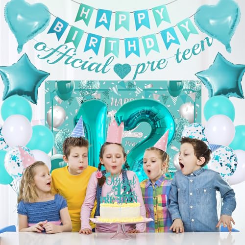 Ballon 12e anniversaire bleu sarcelle pour simplifier votre déco