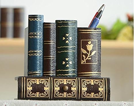 人気第1位 ペン立て 小物入れ付き 洋書の形 希少 Gdpcambodia Org