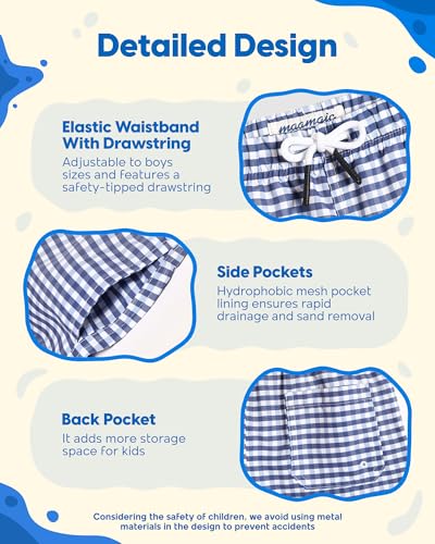 image for maamgic Boys Swim Trunks Toddler Swim Shorts Little Boys Bathing Suit 