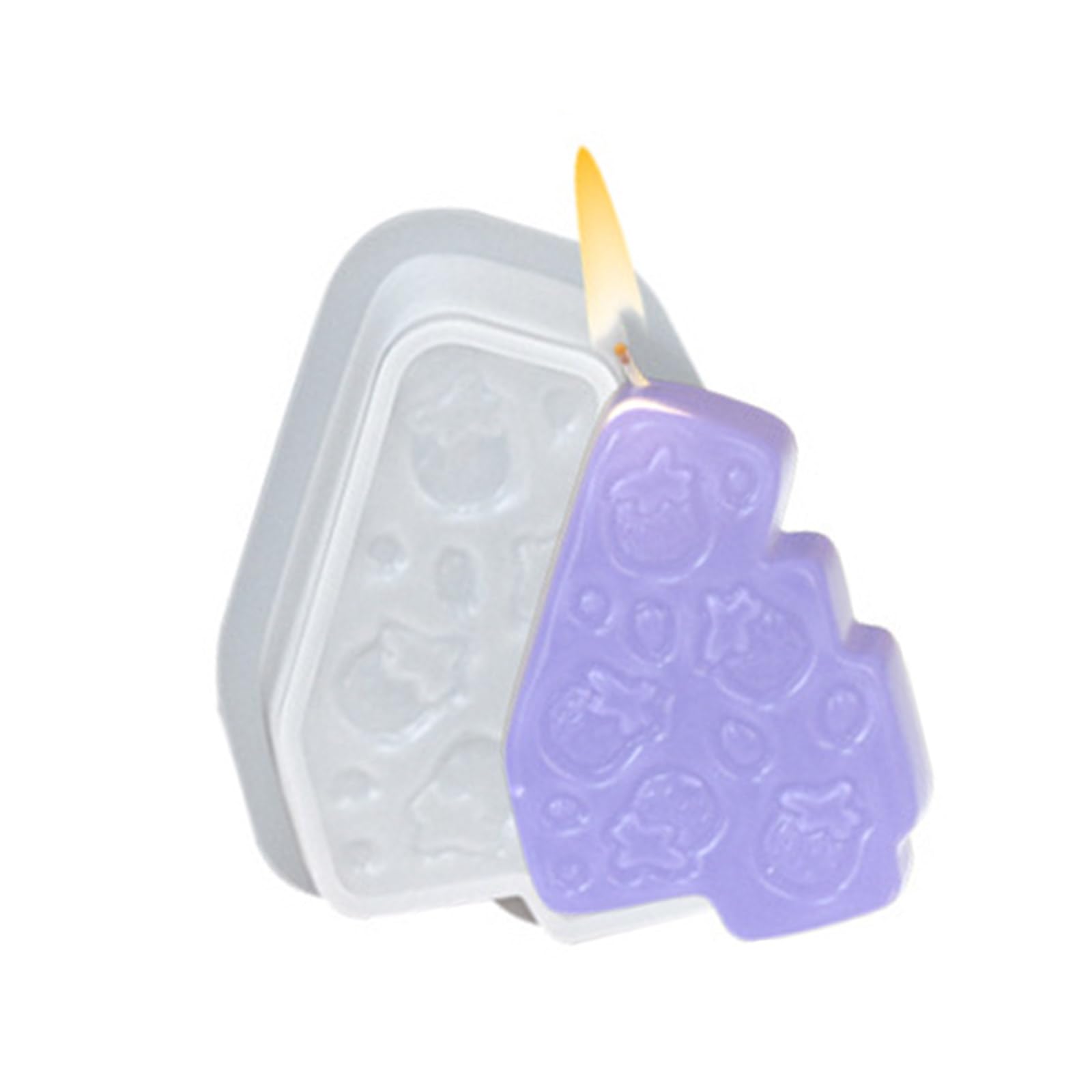 Nucelit Strawberry Number Silicone Mold Food Safe for Candless, Soap, Chocolate & Epoxy Resin Craft Fruit Shaped Jelly Molds Fondant Molds
