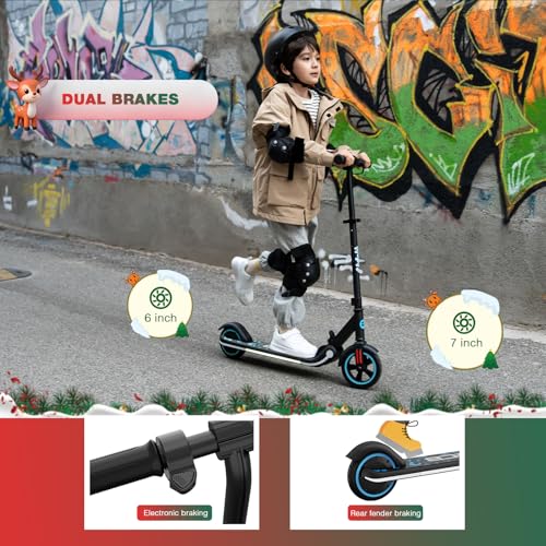 RCB Electric Scooter for Kids, 150W Motor - Max 9.94mph - Colorful LED Lights - Foldable - LED Display,Kids E Scooter for Age 6-12 - Image 5