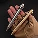 Cool Hand 4.9'' Brass Bolt Action Pen with Retractable Stylus Tip for Any Touch Screen, Ballpoint Ink Refillable, Compact Size, Skelton Out Deep Pocket Clip (Brass)