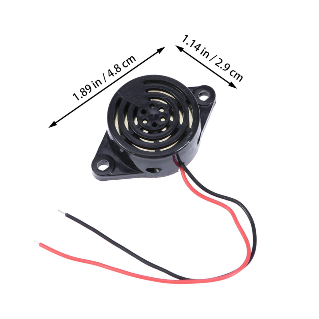 Mikinona 2 Pcs Buzzer Alarm Electric Buzzer 90db Alarm Sound Buzzer Sound Beeper Black