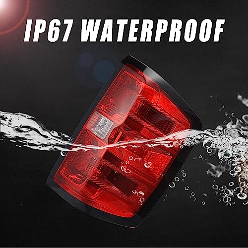 Boine Compatible With 2014-2015 Chevy Silverado 1500 2500Hd 3500Hd, Gmc Sierra 3500 Hd Left Driver Side Tail Light - Bulb And Harness Included (Left Driver Side) #TOP4