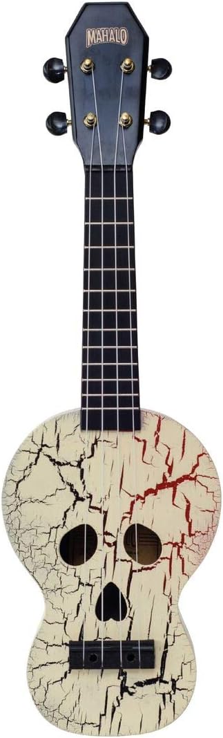 Mahalo Ukuleles Mahalo Creative Series Ukulele, Right Handed, White/Red/Black, Soprano (MC1SK wt)