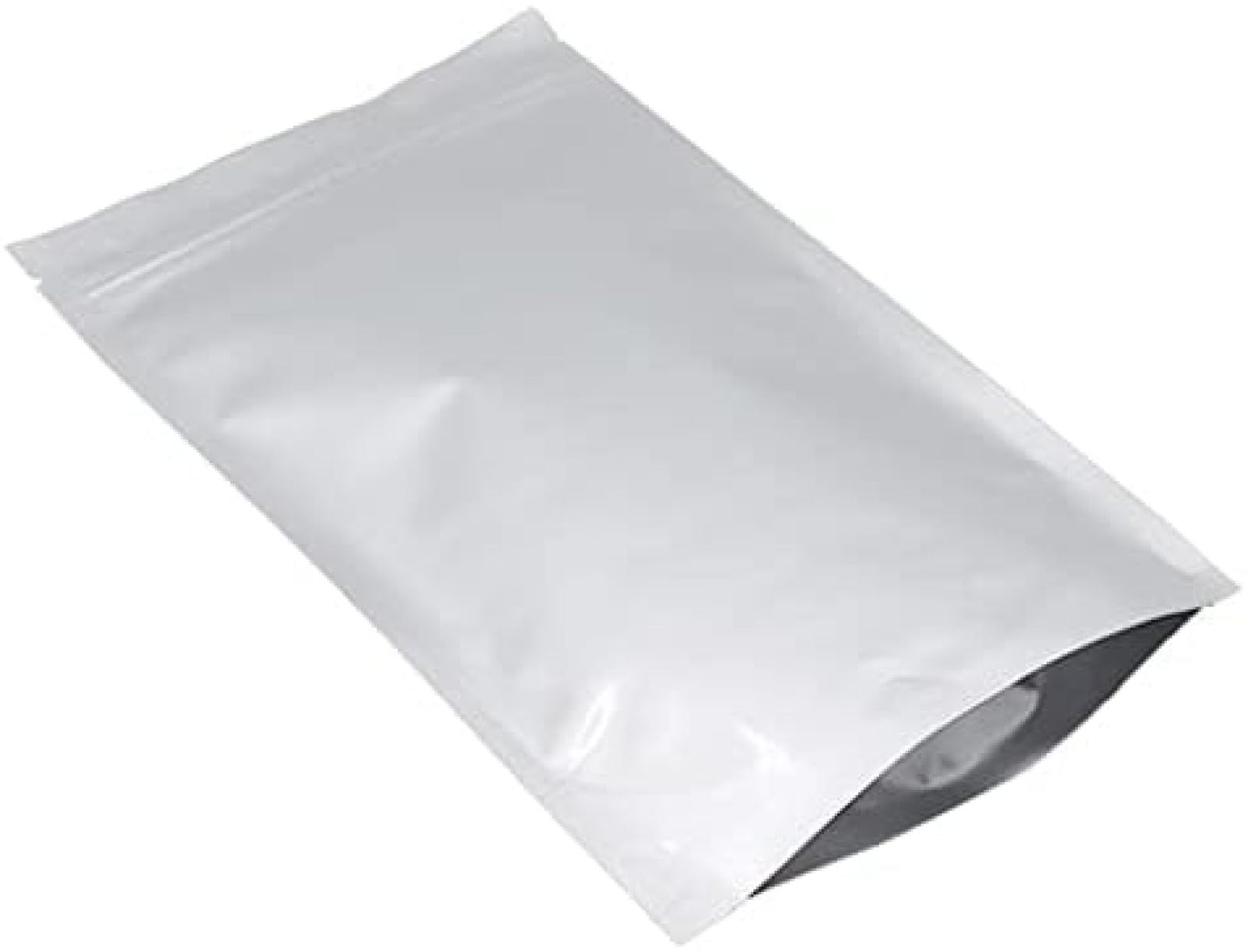 Mylar-Folie Standbodenbeutel, 100 Stück, wiederverschließbar, mit Reißkerbe, 16 x 24 cm, wiederverwendbar für Snacks und verpackte Waren