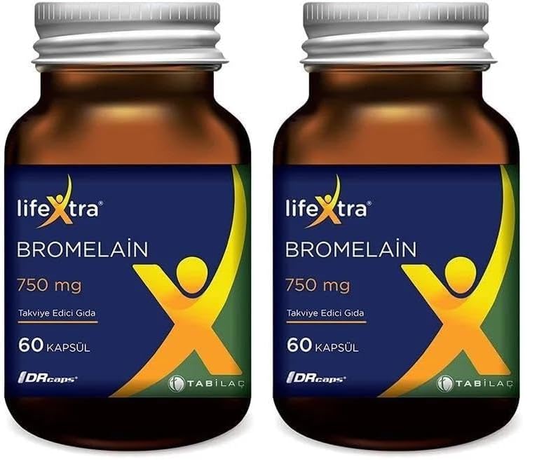 Lifextra Bromelain 60 Kapsul (2 paketi)