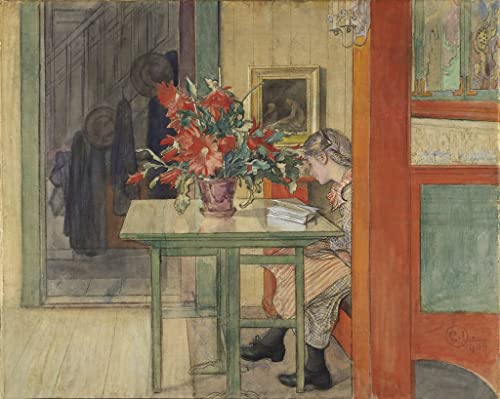 Toile Lisbeth Lisant Carl Larsson pour une décoration pleine de douceur