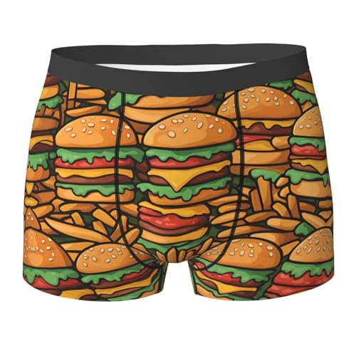 many cute burgers Men's boxer briefs (S-XXL) - light, breathable, sweat-absorbing elastic fabric, free stretch