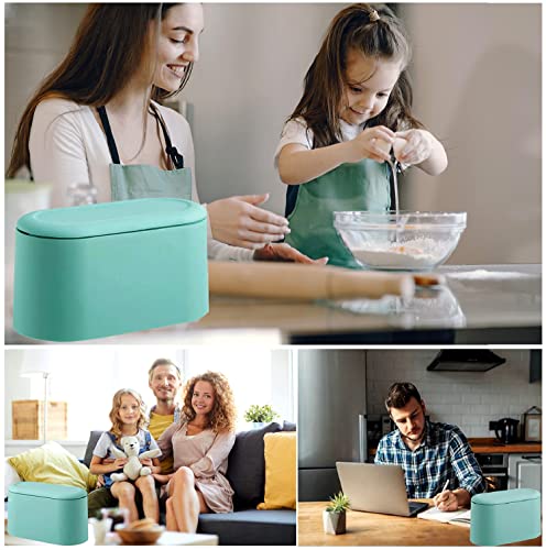 image for Ltwqling Mini Trash Can With Lid - Removable Small Garbage Can, Tiny P
