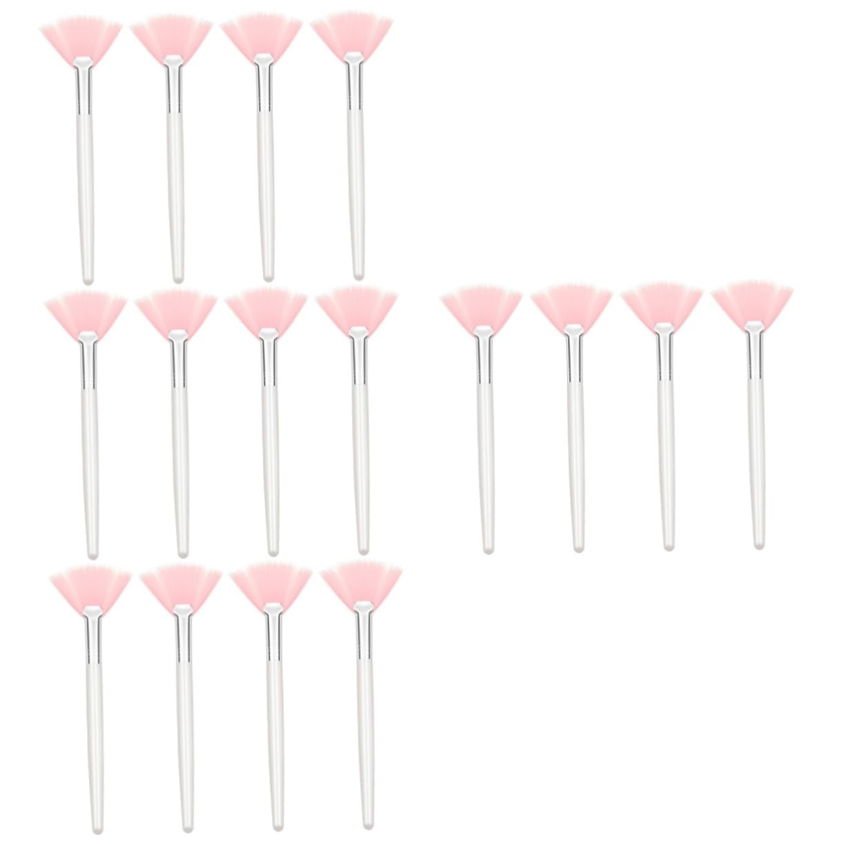 FOYTOKI 4sets Long Handle Facial Brush Set for Makeup Powder Blush Foundation Fluffy Nylon Hair Makeup Kit 4pcs*4