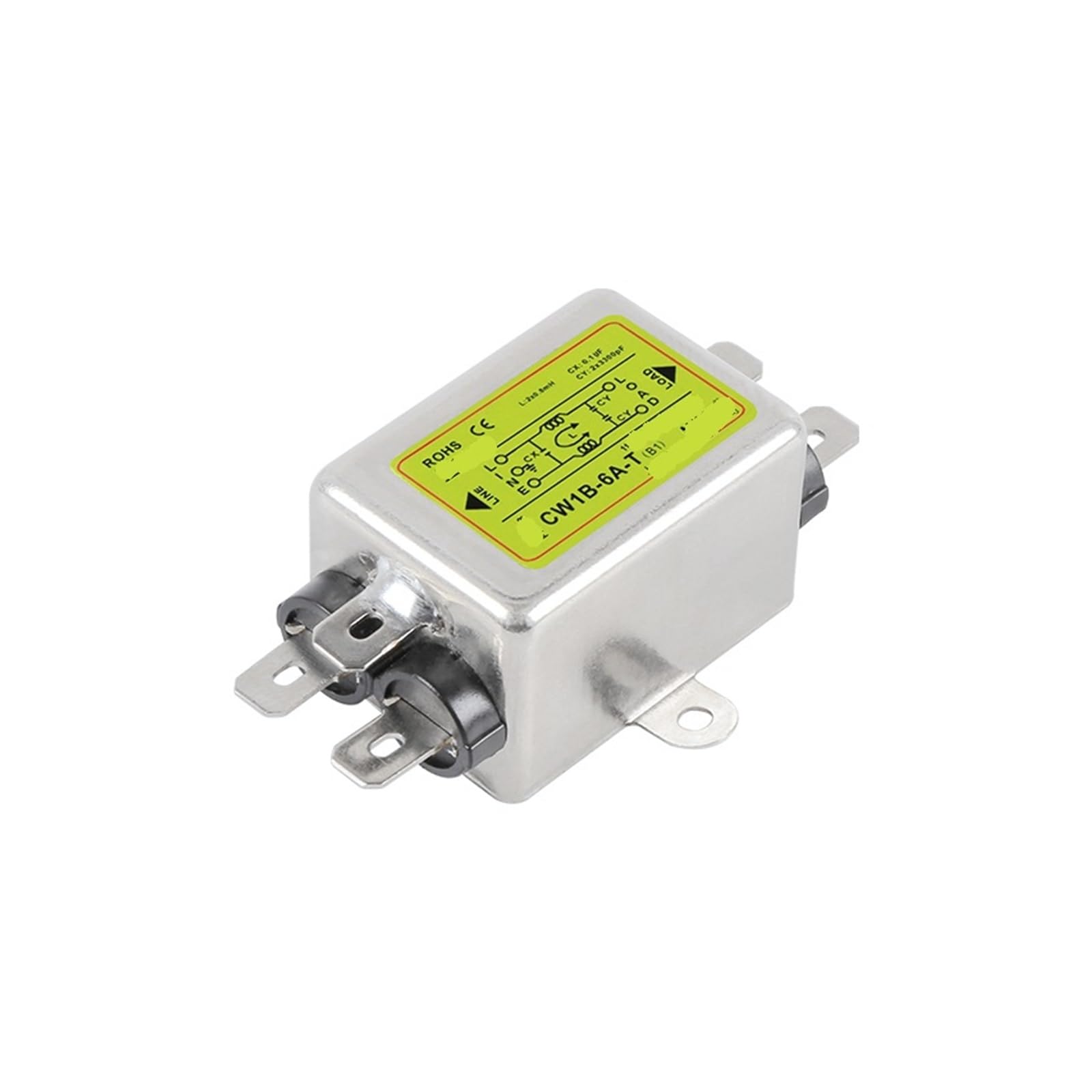 YTMJPQQJI Power Filter Single-Phase AC Purification Anti-Interference 220V CW1B-T (B1) 1A 3A 6A 10A15A(CW1B-15A-T(B1))