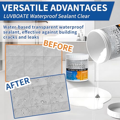 Image of Liquid Waterproof Sealant 70oz Clear, Transparent Waterproof Coating | Water-Based Invisible Repairing Leak Agent Roofs, Walls, Garden, Bathroom, Kitchen, Terraces Indoor & Outdoor