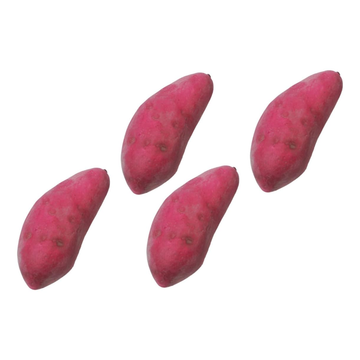 PRETYZOOM 4pcs Vegetable Model Childrens Toys Home Decoration Mini Toy Potato Display Prop Kids Decor Food Drying Rack Lifelike Fake Sweet Potato Purple Foam Household Coat Hanger