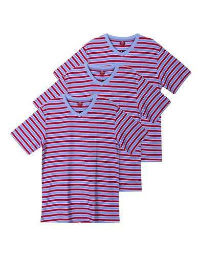 Men's Cotton Crew Neck T-Shirts, Breathable Loose Sleepwear Top, Casual Sports Short Sleeved Tops，Pack of 3