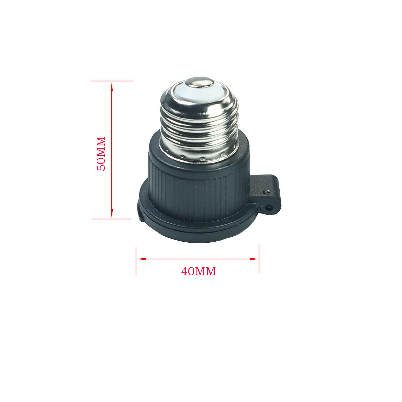 YUMTTY E26/E27 3-Prong Light Socket To Plug Adapter – Polarized Screw-In Outlet, 125V 1250W, For 2 Or 3 Prong Devices, Porch Garage Patio (2-Pack)