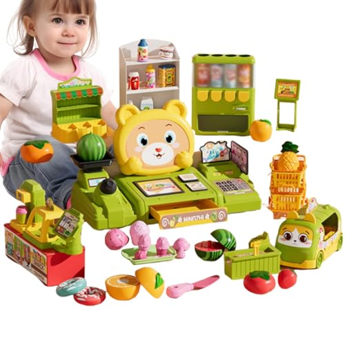 Caja registradora para – Caja registradora, juego de cajas de compras para juguetes | Juego de caja registradora creativa falsa caja registradora
