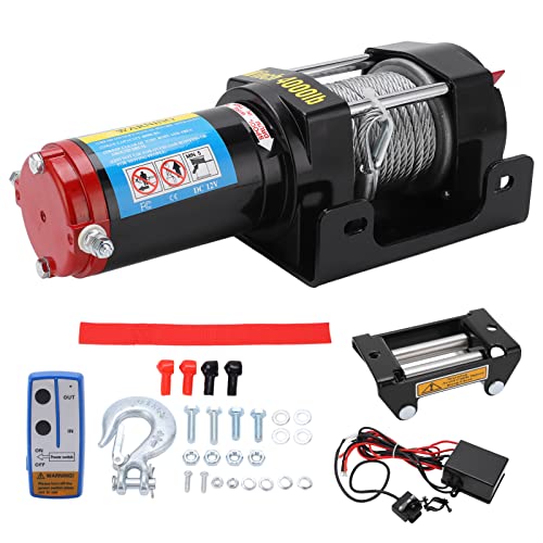 Winche eléctrico Semme Duty 4000LB 12V con control remoto miniatura 6