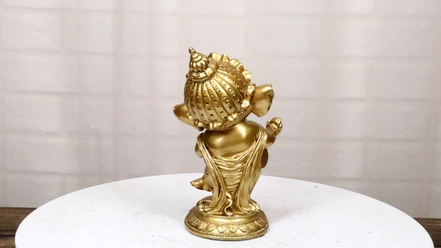 Estatua decorativa de Ganesha danzante de 6 pulgadas miniatura 7