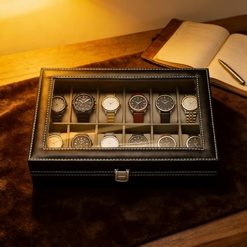 Boîte à montres 12 emplacements pour sublimer votre coiffeuse - 7