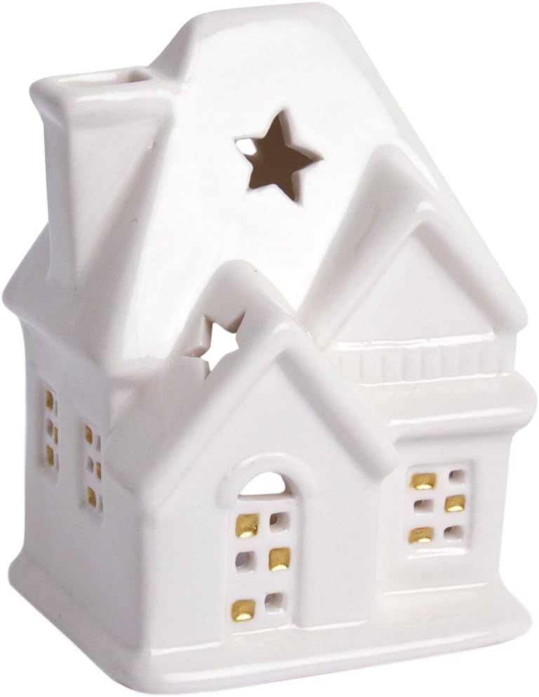 TEALIGHT HOLDER WINTER COTTAGE