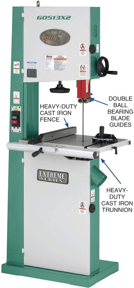 17" Bandsaw 2HP w/Cast Iron Trunnion