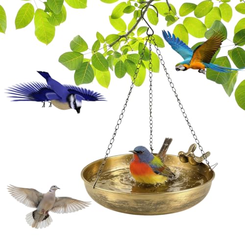 Vogeltränke Hängend Metall Vogelbad Garten Vogelbad Hängend Vogeltränke Winterfest für Vogelfutterhaus Zum Aufhängen Vogelfütterung Wasserspender Wildvögel Vogelfutterspender