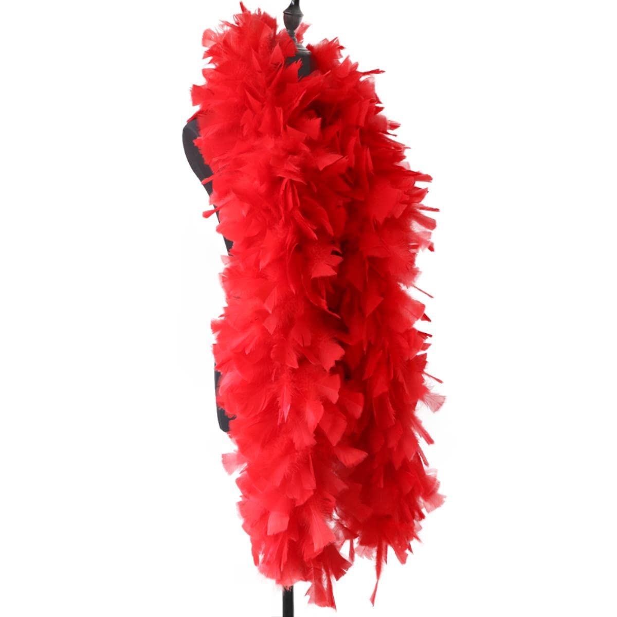2 Meter brauner Truthahn-Federboa, großer, Flauschiger Federschal für Cosplay, 200 g, Kostüm, Kleidung, Dekoration, Plume Boas, 14,2 Meter