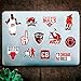 36 PCS Bulls Fanart Stickers Team Chicago Basketball Stickers for Water Bottle Laptop Aesthetic Skateboard Bumper Car Bike Stickers 2-2.5 inches
