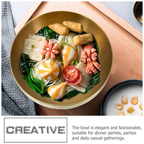 Callaron Stainless Steel Salad Bowls Decorative Gold Bowl Large Metal Mixing Bowls Nesting Bowls Snacks Bowls For Kitchen Mixing Cooking Baking Prepping Golden 20Cm #TOP3