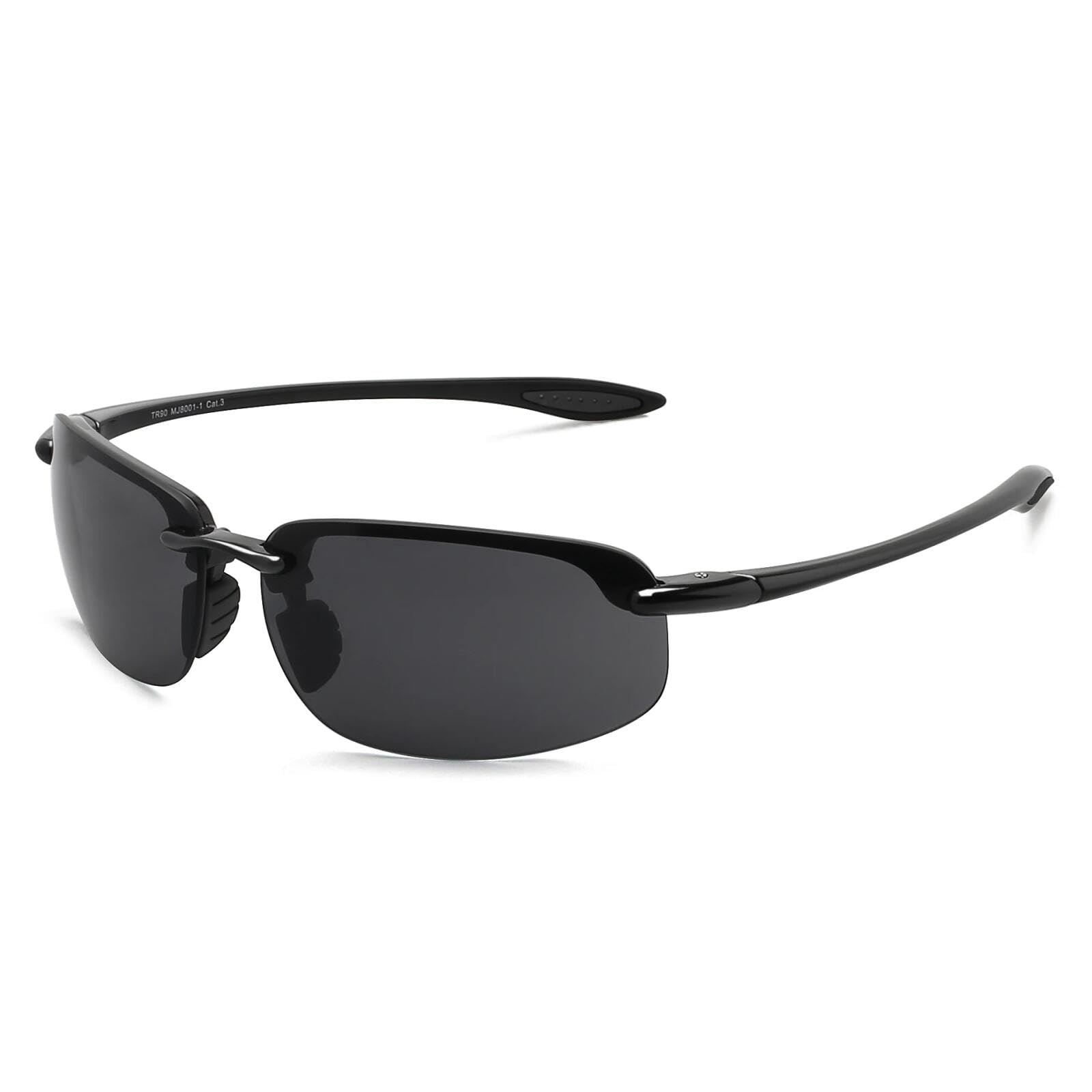 Occhiali da sole sportivi Unisex UV400 Frame ultraleggero senza montatura per ciclismo, guida, corsa - MJ8001