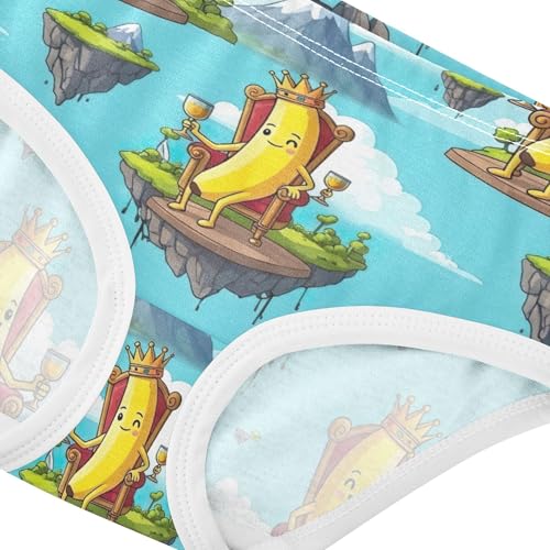 Cheerful Cartoon Banana Crown Toddler Girls Underwear 2t Cotton Panties for Girl Print Briefs Undies Kids4