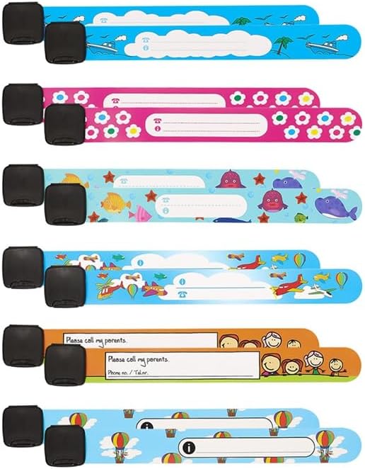 Pulseira De Identificação Infantil Impermeável - 15 Unidades (Men...