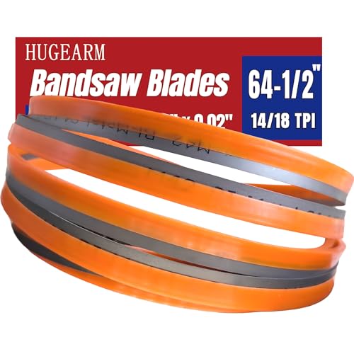 64-1/2 Bandsaw Blades 2 Pack Metal Cutting 64-1/2 x 1/2 x 0.02 Inch Band Saw Blades Bi-Metal M42 14/18 TPI