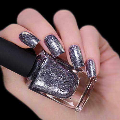 Image of ILNP Carbon - Sleek Gunmetal Holographic Ultra Metallic Nail Polish