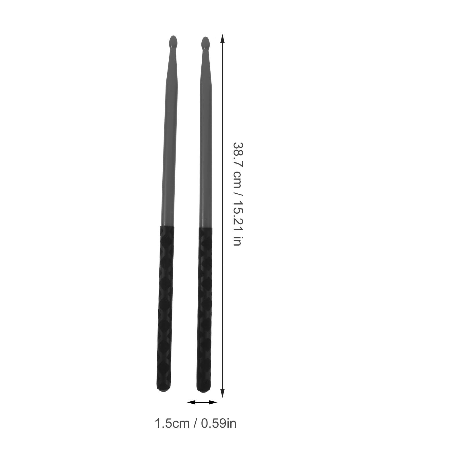 Lot de 2 paires baguettes batterie en nylon for adulte, manche couleur 5A, antidérapantes, for débutant, jazz, électronique, basse Pour Les Batteurs