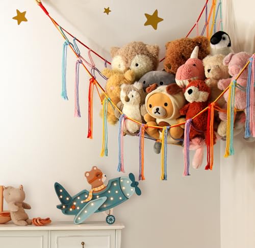 image for mirolam Stuffed Animal Hammock Corner Storage Net Cute Preppy Trendy S