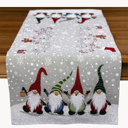 Tischdecke Weihnachten Gobelin Tischläufer Wichtel...