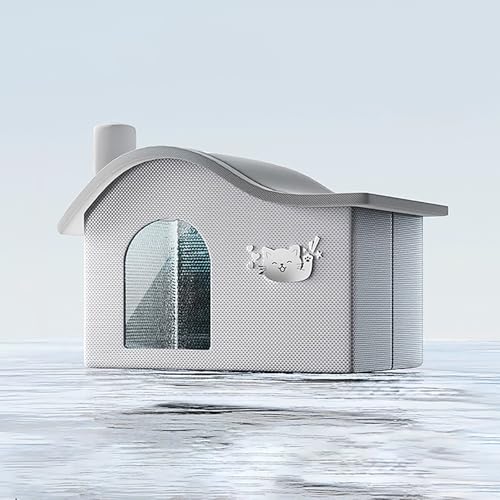 NEONMAN ペットエアコンハウス 猫 ベッド 夏 冷却猫ハウス 猫 ペットエアコンルーム 猫ひんやりベッド 耐熱性 防水性 防湿性 折りたたみ式 広い収納スペース 変形しにくい 取り付け簡単 耐摩耗性 あらゆる種類のペットに適しています(41x39x3