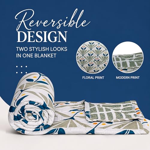 Image of DECORUM Cloud Cotton Double Bed Comforter 90x90 Inch 250 GSM | Ultrasonic Quilted AC Blanket | Lightweight All Season Microfiber Quilt | Ultra Soft & Warm Bedding