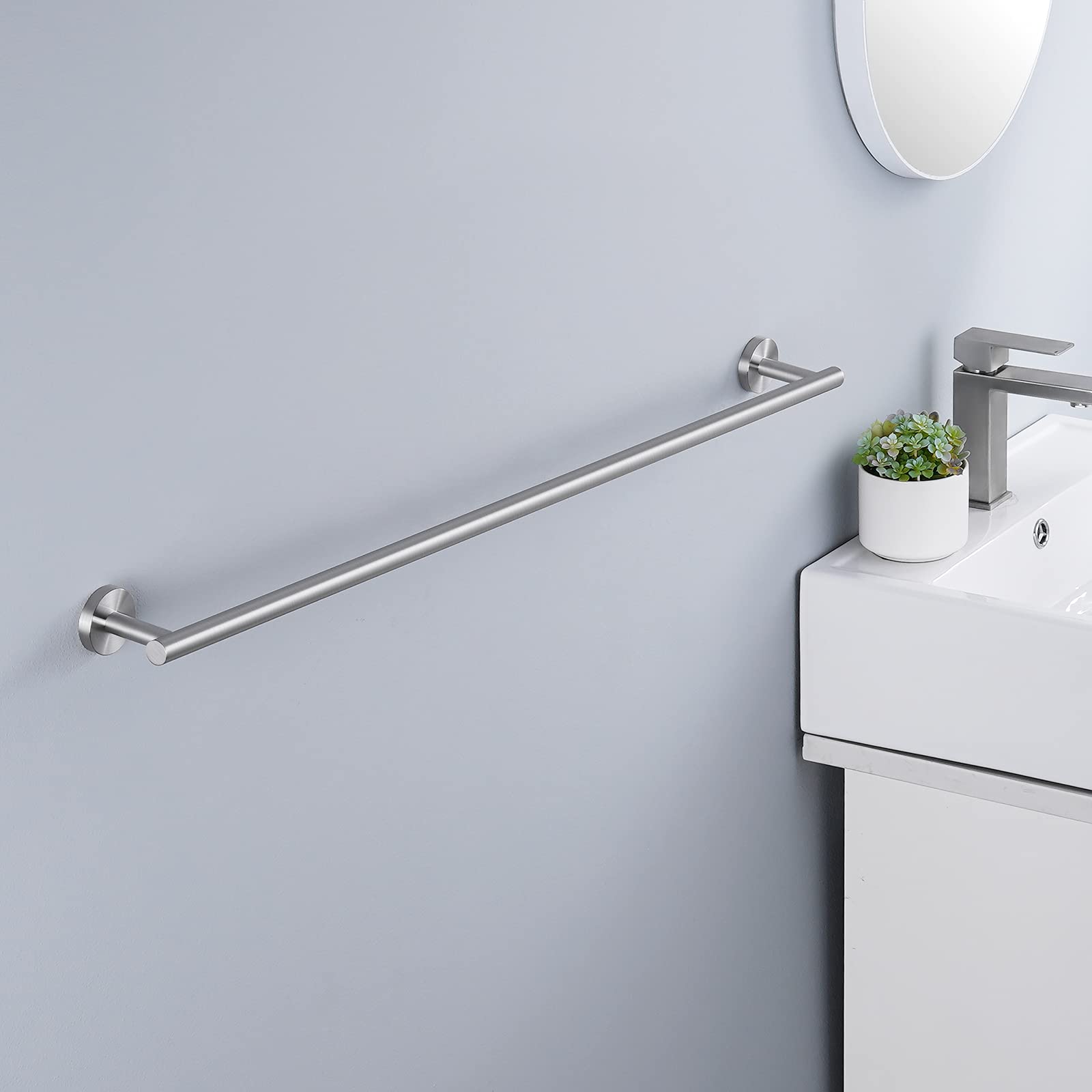 KES Toalleros de Baño Toallero Acero Inoxidable SUS304 90CM Toallero Barra Montaje en Pared, Acabado Cepillado, A2000S90DG-2
