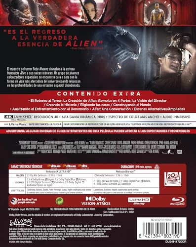 Alien: Romulus 4K UHD y Blu-ray edición coleccionista en estuche combo original 3