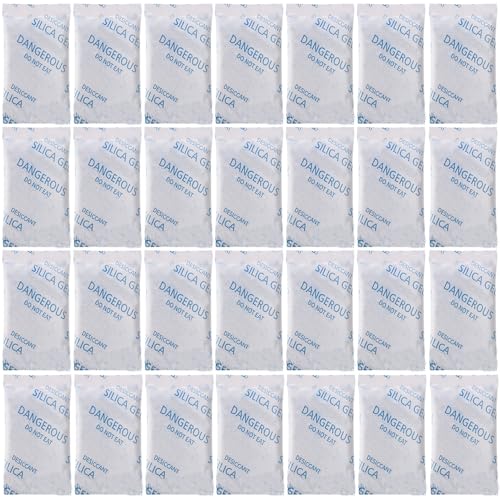 Paquete de 100 paquetes desecantes de absorción de humedad más alta; paquetes de gel de sílice de grado alimenticio para almacenamiento de alimentos, paquetes absorbentes de humedad para