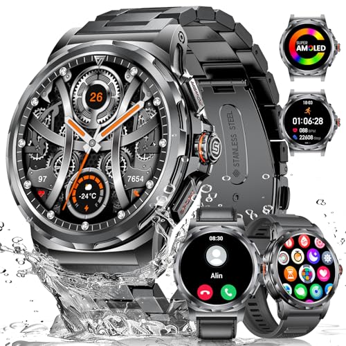 Esfoe Reloj Inteligente Hombre Con Llamadas 3 Cinturini ,1.43 Amoled Smartwatch Militar Con Pulsómetro Monitor De Sueño Podómetro,100 Modos Deportes Pulsera Actividad Impermeable Ip68 Smart Watch Esfoe Reloj Inteligente Hombre Con Llamadas 3 Cinturini ,1.43 Amoled Smartwatch Militar Con Pulsómetro Monitor De Sueño Podómetro,100 Modos Deportes Pulsera Actividad Impermeable Ip68 Smart Watch